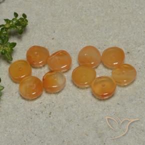 Gemas de Cornalina Naranja medio natural de 5.34 ct, Elegante, Translúcido