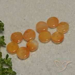 Gemas de Cornalina Naranja medio natural de 5.34 ct, Elegante, Translúcido