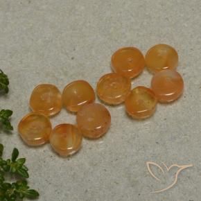 Gemas de Cornalina Naranja oscuro natural de 7.95 ct, Elegante, Translúcido