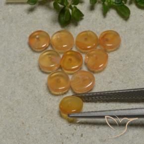 Gemas de Cornalina Naranja claro medio natural de 4.02 ct, Elegante, Transparente
