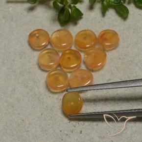 Gemas de Cornalina Naranja claro medio natural de 4.02 ct, Elegante, Transparente