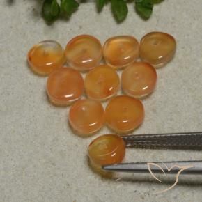 Gemas de Cornalina Naranja oscuro natural de 7.53 ct, Forma elegante, Translúcido