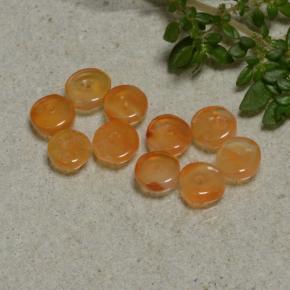 Gemas de Cornalina Naranja oscuro natural de 4.51 ct, Forma elegante, Translúcido