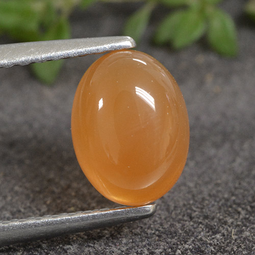 Cornalina Naranja rojizo natural de 1.40 ct, Corte Óvalo, Translúcido