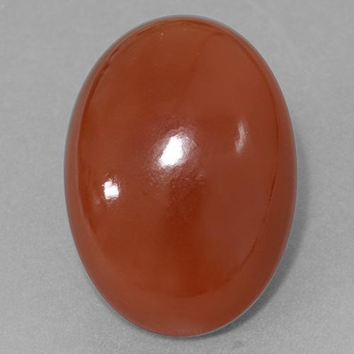 Cornalina Rojo fuego natural de 27.77 ct, Corte Óvalo, Translúcido