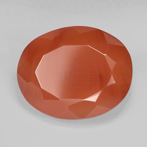 Cornalina naranja natural de 7,92 ct, corte óvalo, translúcido