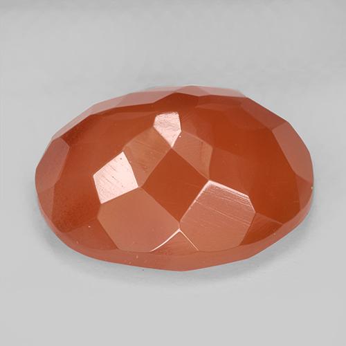 Cornalina naranja natural de 7,92 ct, corte óvalo, translúcido