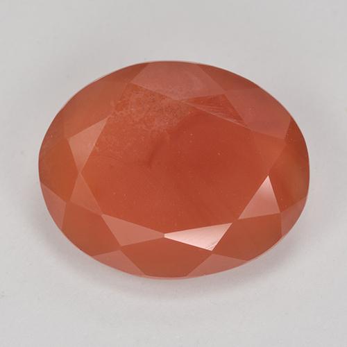 Cornalina Naranja medio natural de 8.65 ct, Corte Óvalo, Translúcido