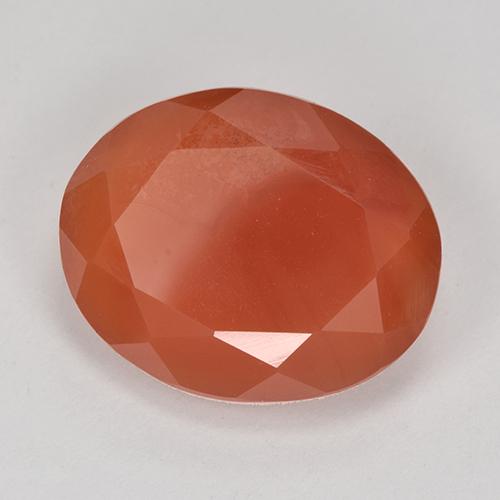 Cornalina Naranja medio natural de 8.65 ct, Corte Óvalo, Translúcido