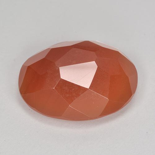 Cornalina Naranja medio natural de 8.65 ct, Corte Óvalo, Translúcido