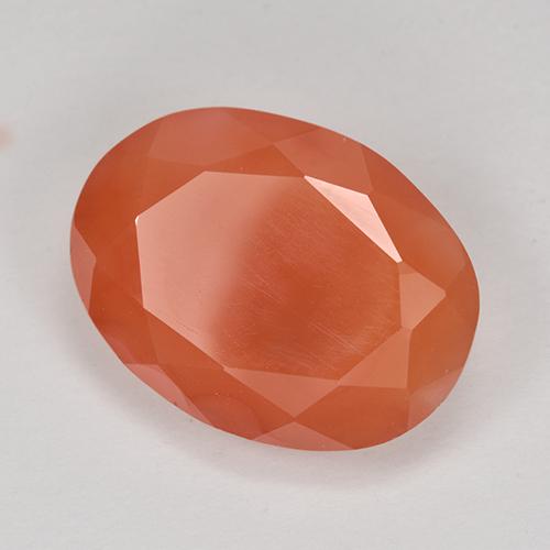 Cornalina naranja medio natural de 7,88 ct, corte óvalo, translúcido