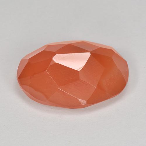 Cornalina naranja medio natural de 7,88 ct, corte óvalo, translúcido