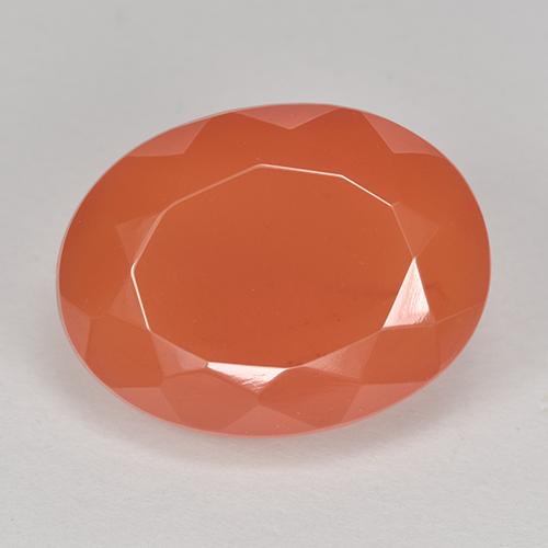 Cornalina Naranja rojizo natural de 9.50 ct, Corte Óvalo, Translúcido