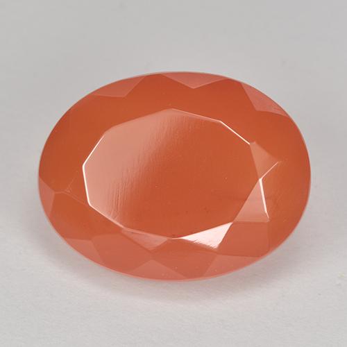 Cornalina Naranja rojizo natural de 9.50 ct, Corte Óvalo, Translúcido