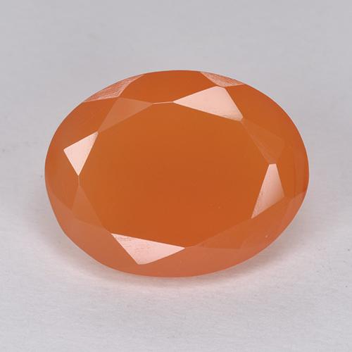 Cornalina naranja brillante natural de 6,38 ct, corte óvalo, translúcido