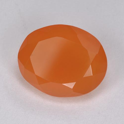 Cornalina Naranja intenso natural de 3.90 ct, Corte Óvalo, Translúcido
