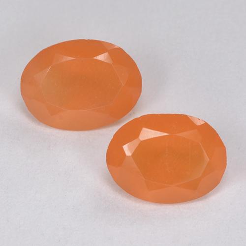 Gemas de Cornalina Naranja claro natural de 1.80 ct, Corte Óvalo, Translúcido