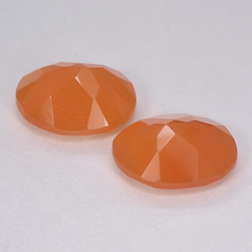 Gemas de Cornalina Naranja intenso natural de 6.02 ct, Corte Óvalo, Translúcido