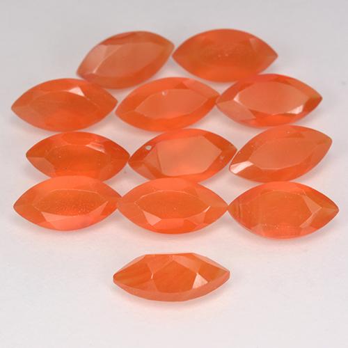 Cornalina Naranja rojizo natural de 0.50 ct, Marquesa, Translúcido