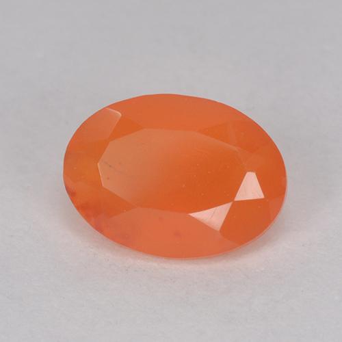 Cornalina Naranja fuego natural de 0.80 ct, Corte Óvalo, Translúcido