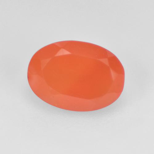 Cornalina naranja natural de 0,70 ct, corte óvalo, translúcido