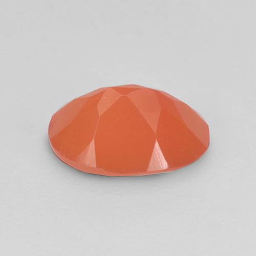 Cornalina naranja natural de 0,70 ct, corte óvalo, translúcido