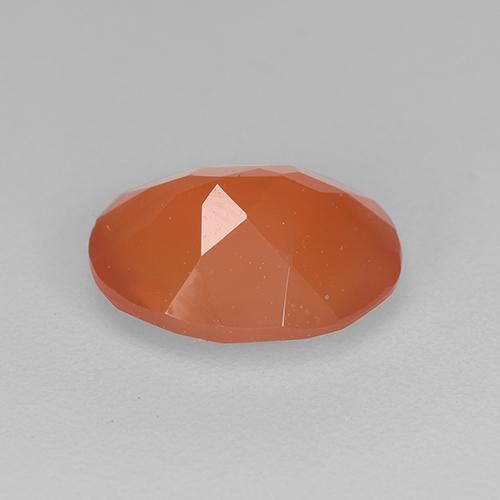 Cornalina naranja natural de 1,51 ct, corte óvalo, translúcido