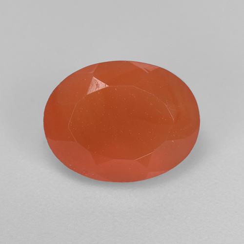 Cornalina Naranja medio natural de 1.69 ct, Corte Óvalo, Translúcido