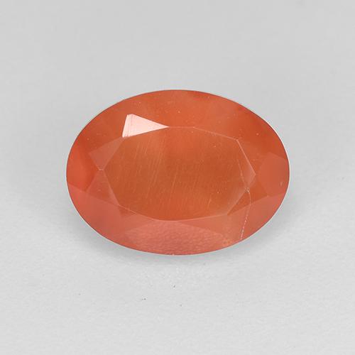 Cornalina naranja natural de 1,05 ct, corte óvalo, translúcido