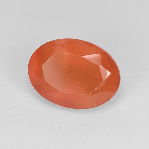 Cornalina naranja natural de 1,05 ct, corte óvalo, translúcido