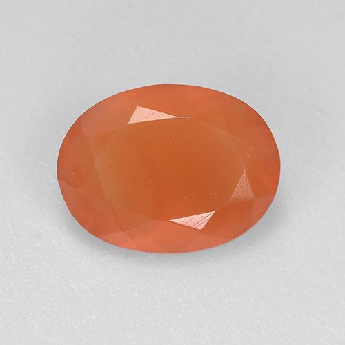 Cornalina Naranja rojizo natural de 0.96 ct, Corte Óvalo, Translúcido