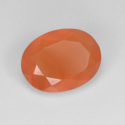 Cornalina Naranja rojizo natural de 0.96 ct, Corte Óvalo, Translúcido