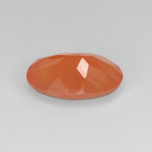 Cornalina Naranja rojizo natural de 0.96 ct, Corte Óvalo, Translúcido