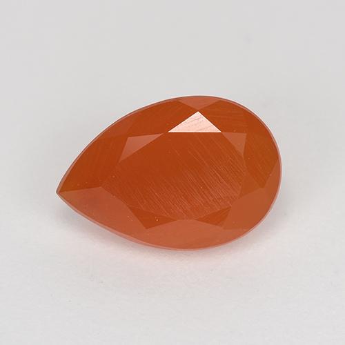 Cornalina naranja natural de 1,27 ct, en forma de pera, translúcido