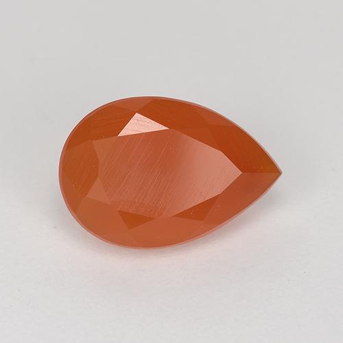 Cornalina naranja natural de 1,27 ct, en forma de pera, translúcido