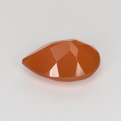 Cornalina naranja natural de 1,27 ct, en forma de pera, translúcido
