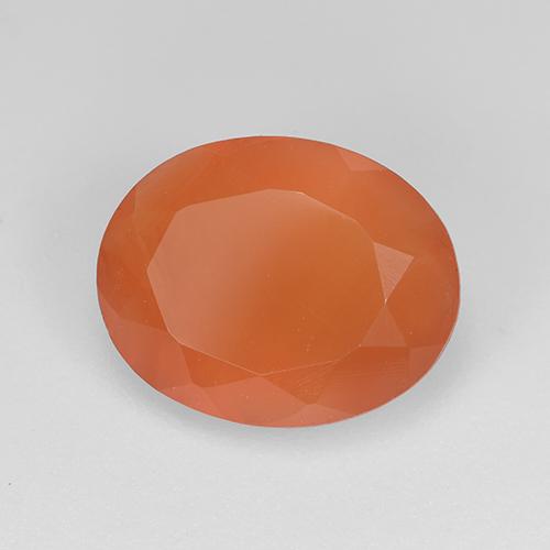 Cornalina naranja natural de 1,93 ct, corte óvalo, translúcido