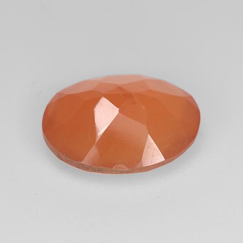 Cornalina naranja natural de 1,93 ct, corte óvalo, translúcido
