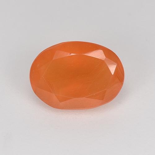 Cornalina Naranja claro natural de 0.81 ct, Corte Óvalo, Translúcido