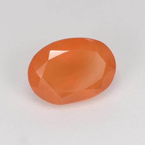Cornalina Naranja claro natural de 0.81 ct, Corte Óvalo, Translúcido