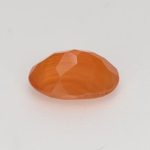 Cornalina Naranja claro natural de 0.81 ct, Corte Óvalo, Translúcido