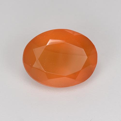 Cornalina Naranja rojizo natural de 0.96 ct, Corte Óvalo, Translúcido