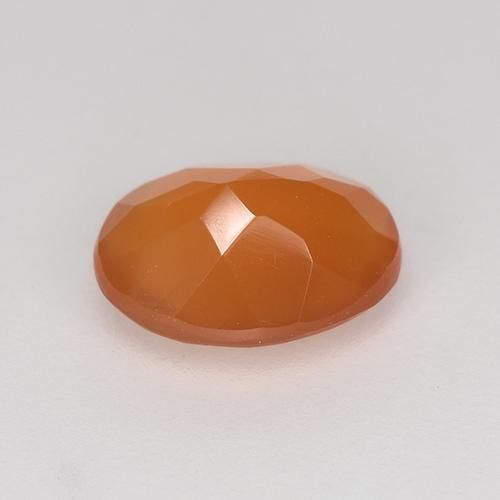 Cornalina Naranja rojizo natural de 0.96 ct, Corte Óvalo, Translúcido