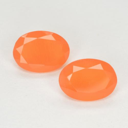 Gemas de Cornalina Naranja claro natural de 1.19 ct, Corte Óvalo, Translúcido