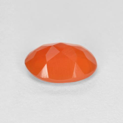 Cornalina naranja natural de 0,62 ct, corte óvalo, translúcido
