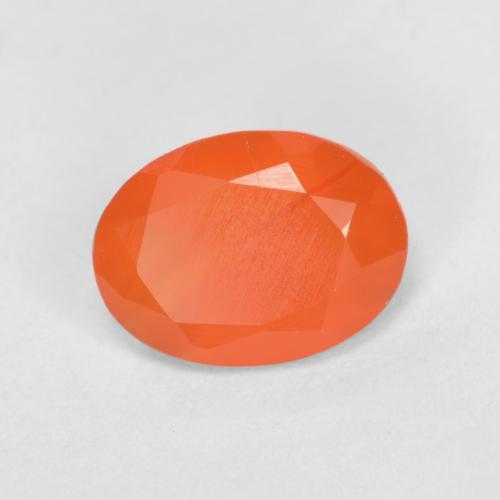 Cornalina Naranja fuego natural de 0.70 ct, Corte Óvalo, Translúcido