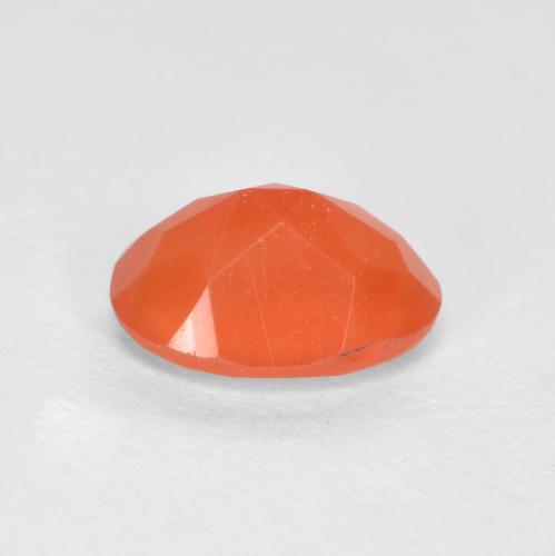Cornalina naranja fuego natural de 0,69 ct, corte óvalo, translúcido