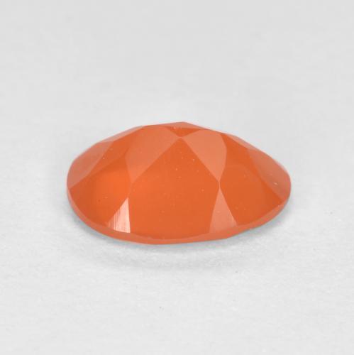 Cornalina naranja medio natural de 0,72 ct, corte óvalo, translúcido