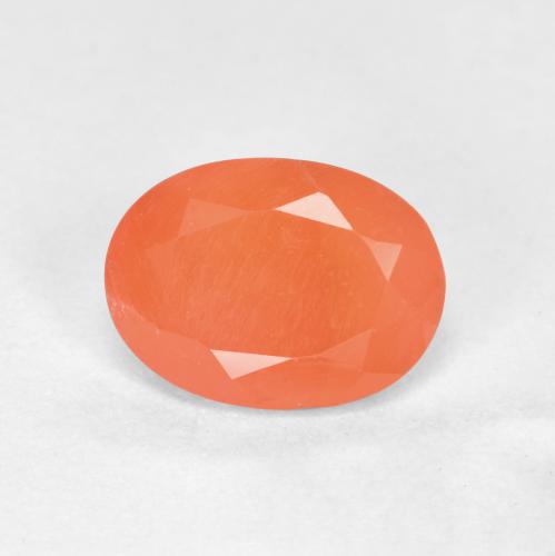 Cornalina Naranja rojizo claro natural de 0.72 ct, Corte Óvalo, Translúcido