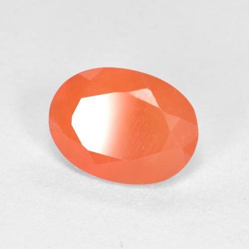 Cornalina Naranja rojizo claro natural de 0.72 ct, Corte Óvalo, Translúcido